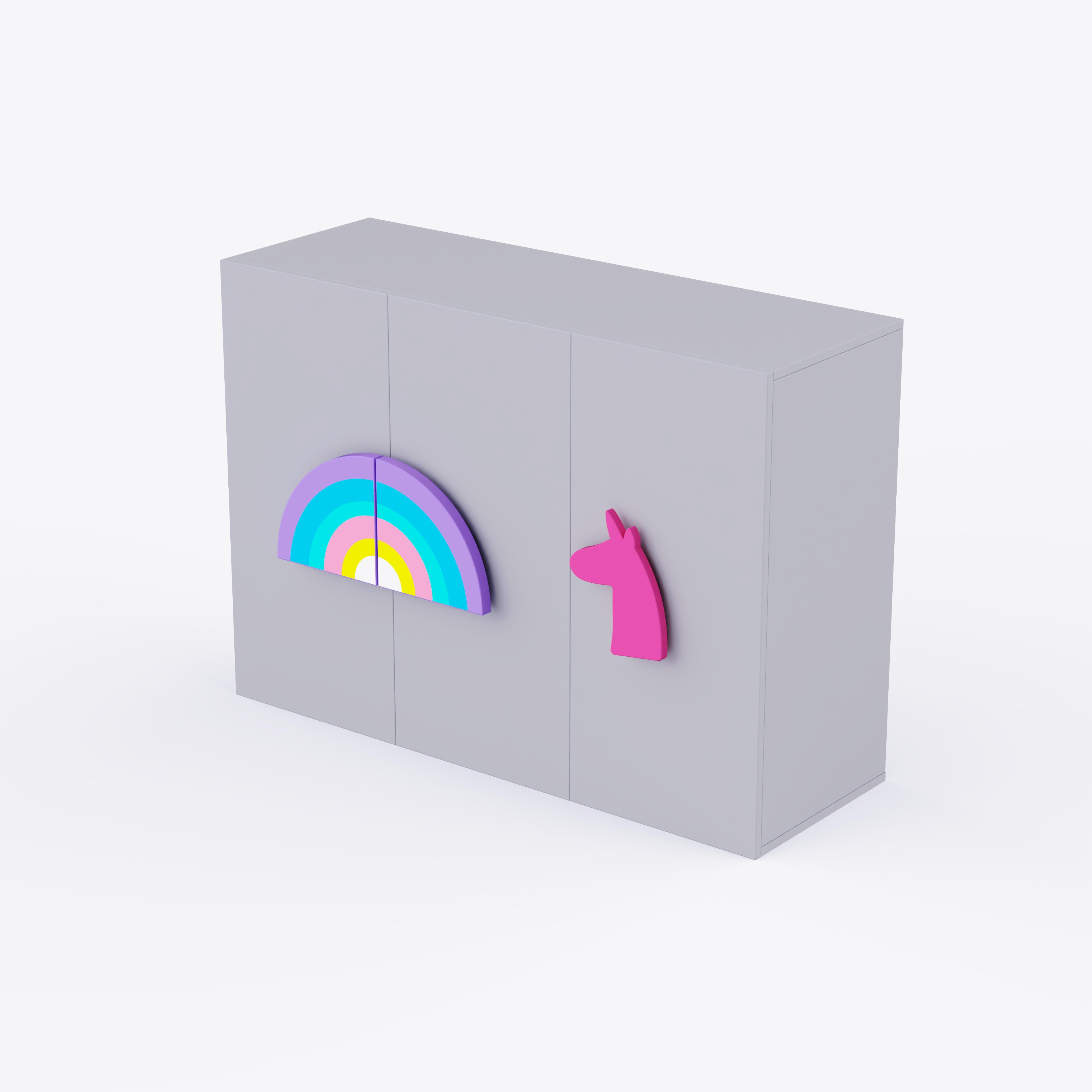 Unicorn'S Playground Cabinet Storage In Light Grey Colour