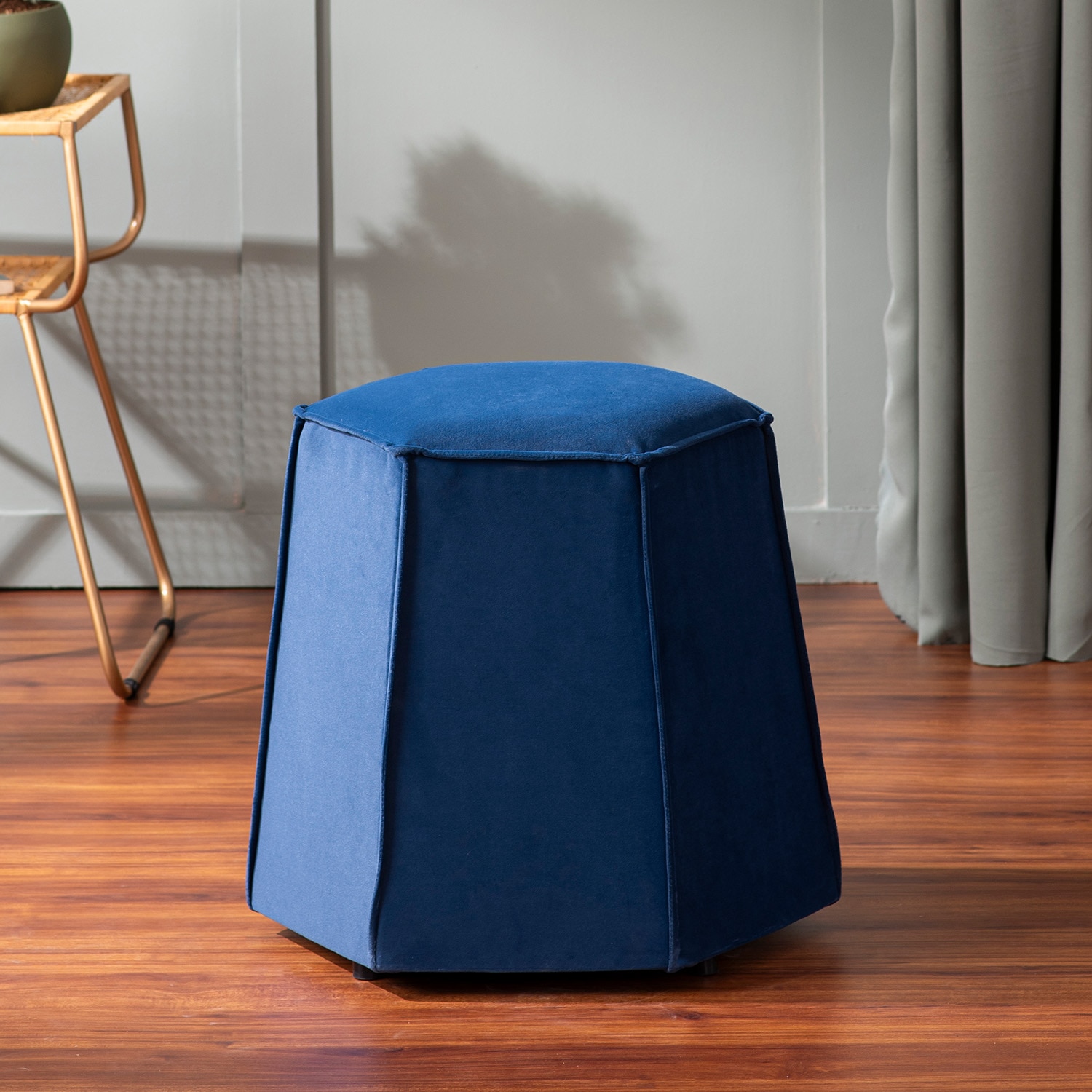 Prism Blue Pouf Ottoman - Nestroots