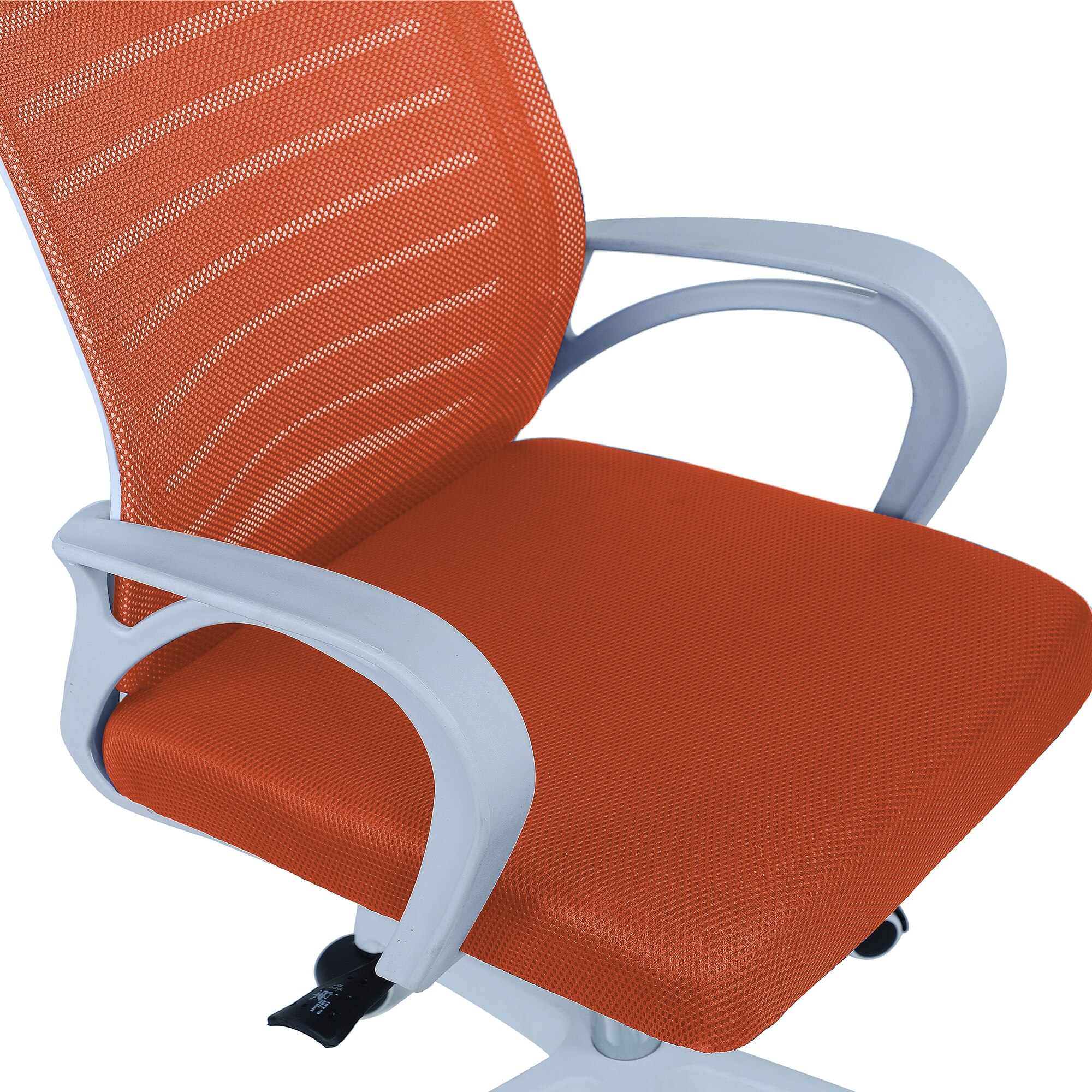 Mmarveal Mid Back Ergonomic Chair in Orange Colour