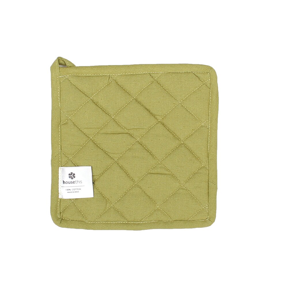 Sunderbans Set Of 2 Pot Holders with Green colour