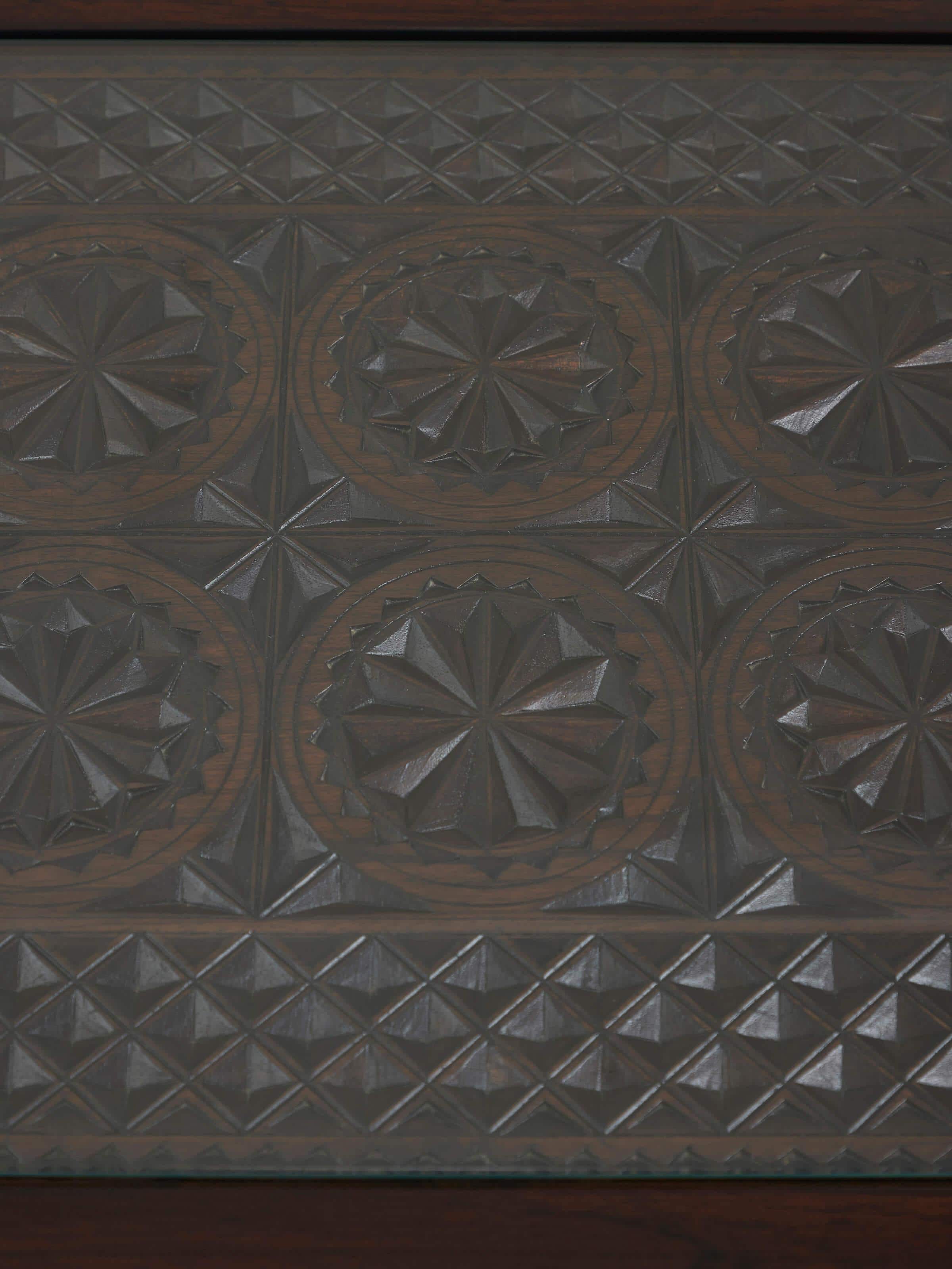 Side view showing cabinet base and woodgrain finish – Indian craftsmanship in home storage