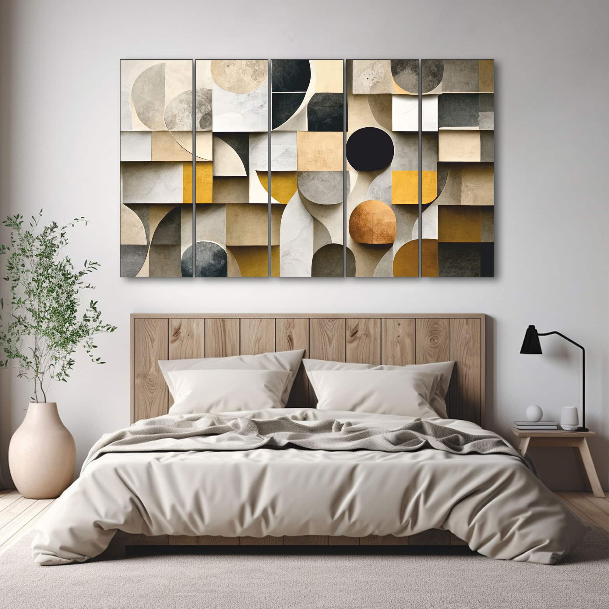 The Castle Decor Abstract Art Wall Painting Wooden Framed Digital Painting 27x48 Inch (Style 4) - The Castle Decor