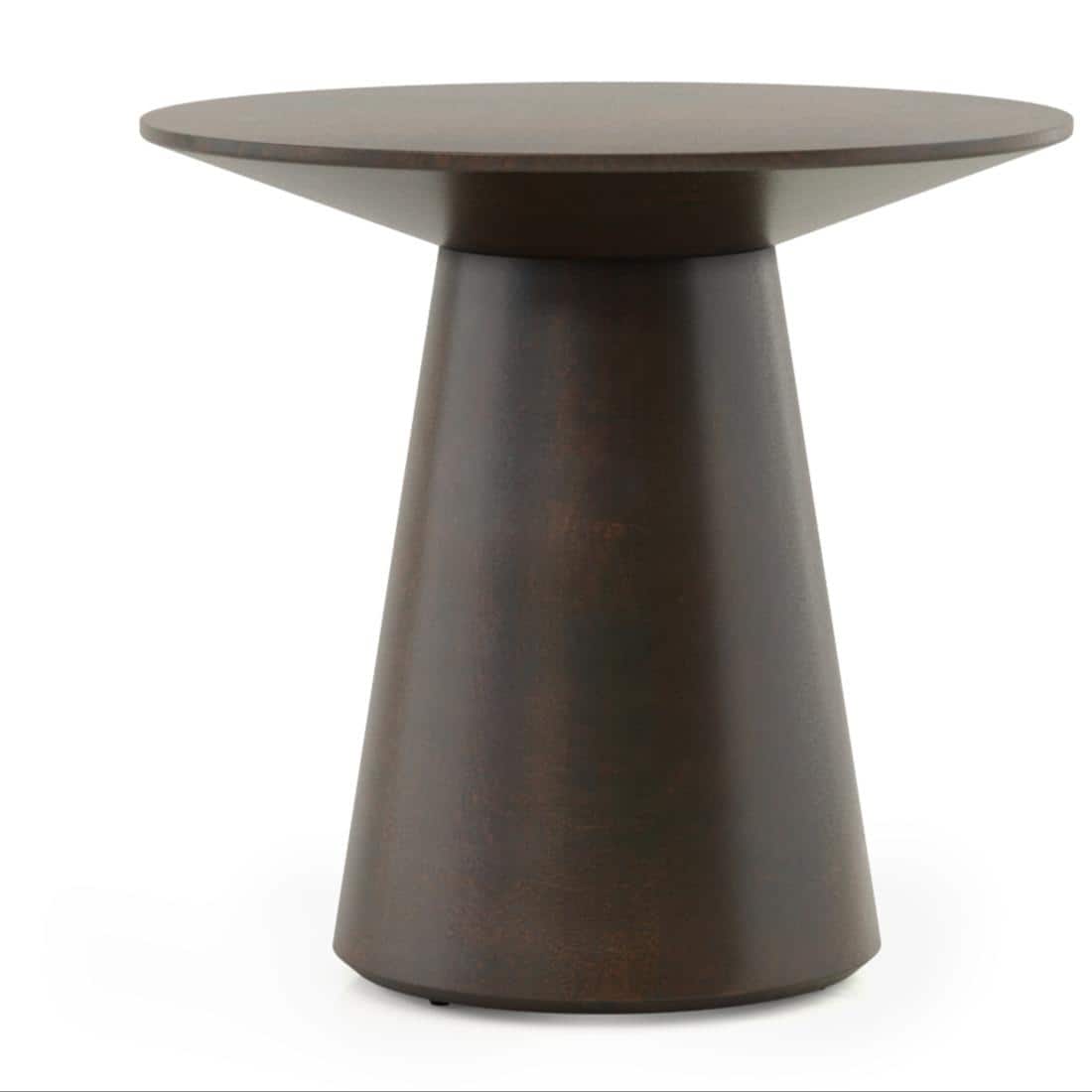 Odin Solid Wood Side Table in Mocha Walnut Finish