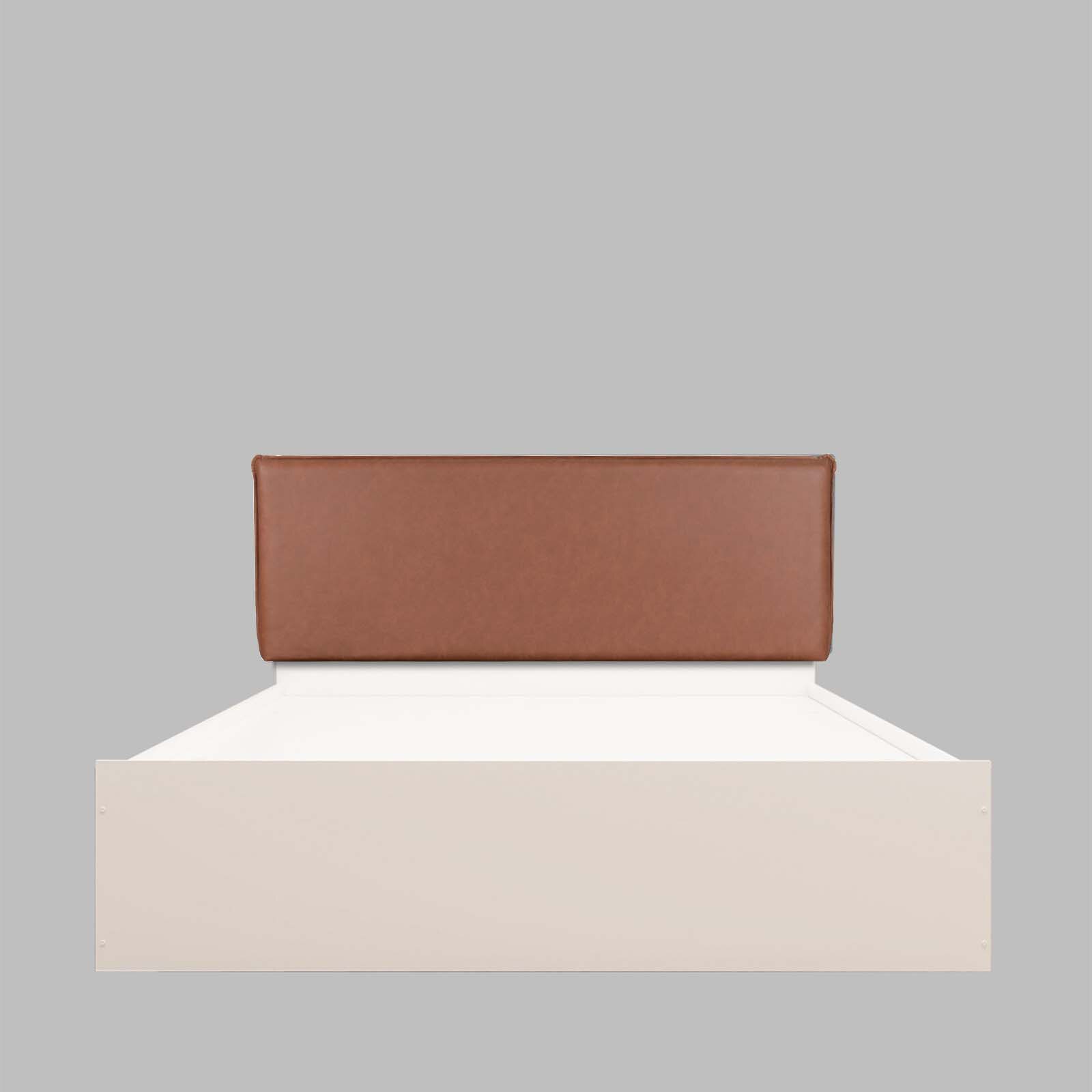 Namah Bed With Premium Leatherette Fabric Box and Half Hydraulic Storage - Queen Bed