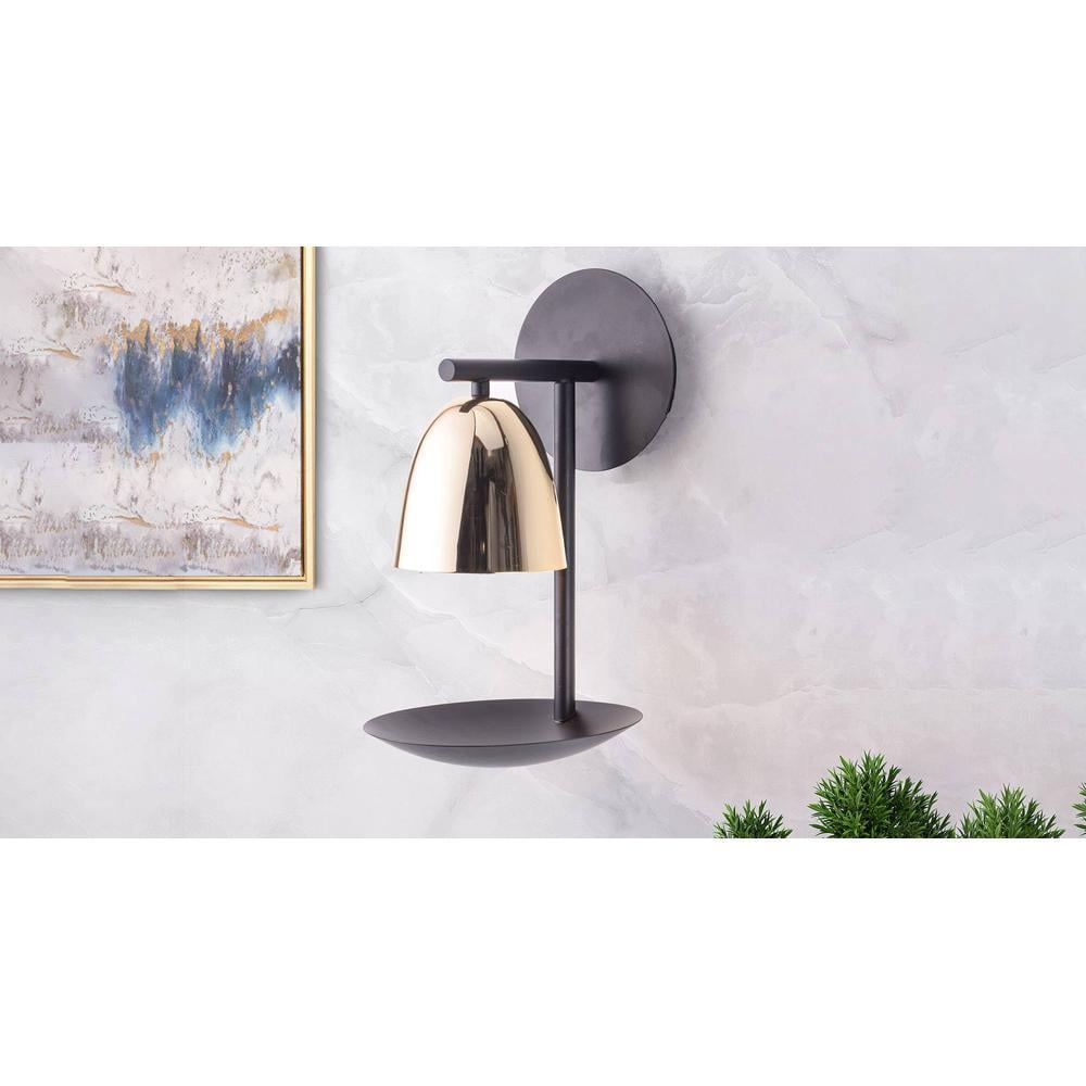 Pitchford Black and Copper Wall Sconce