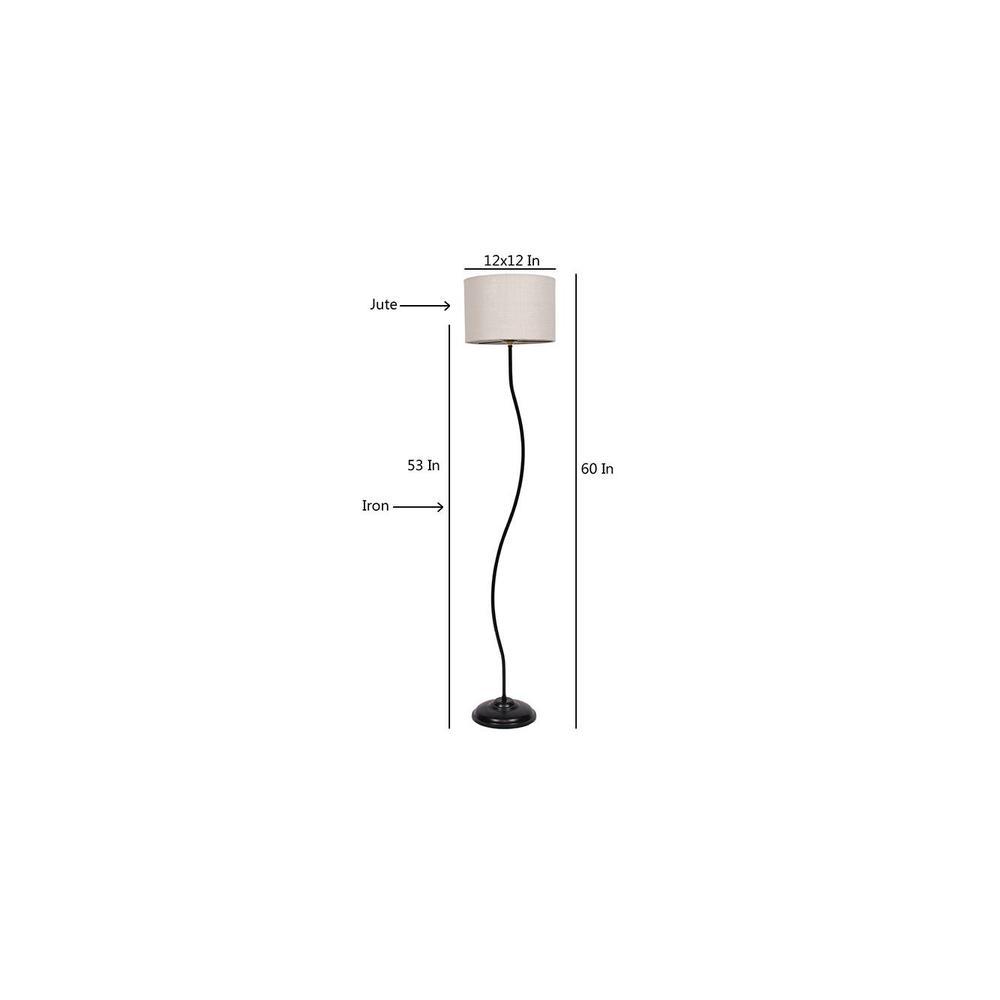 Donahue White Cotton Shade Floor Lamp