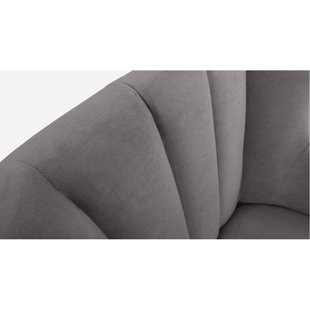 Lerrot Accent chair Velvet in Grey Color