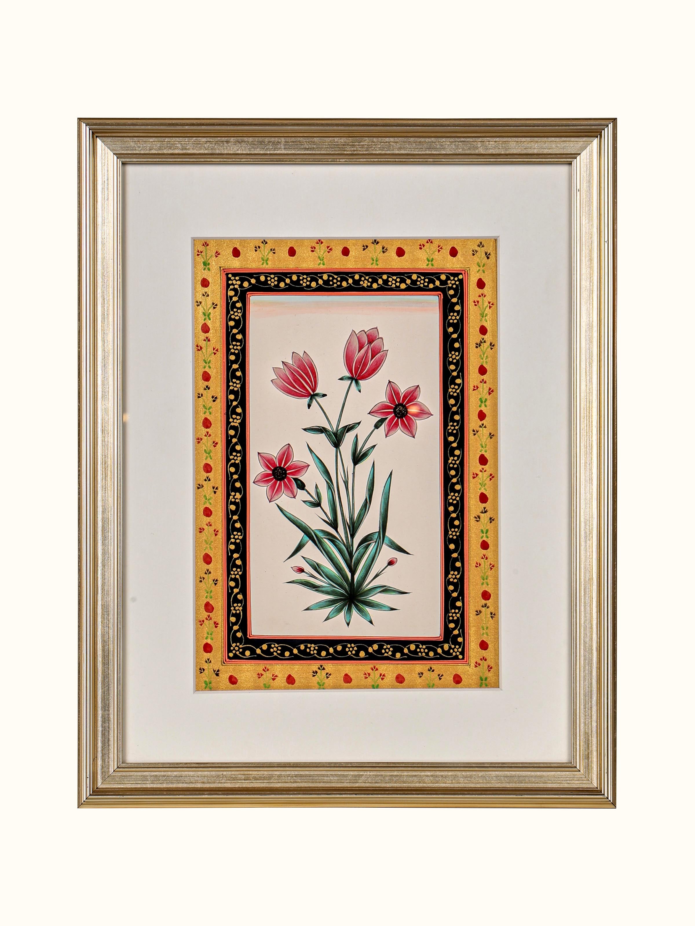 Pink Tulips Miniature Painting