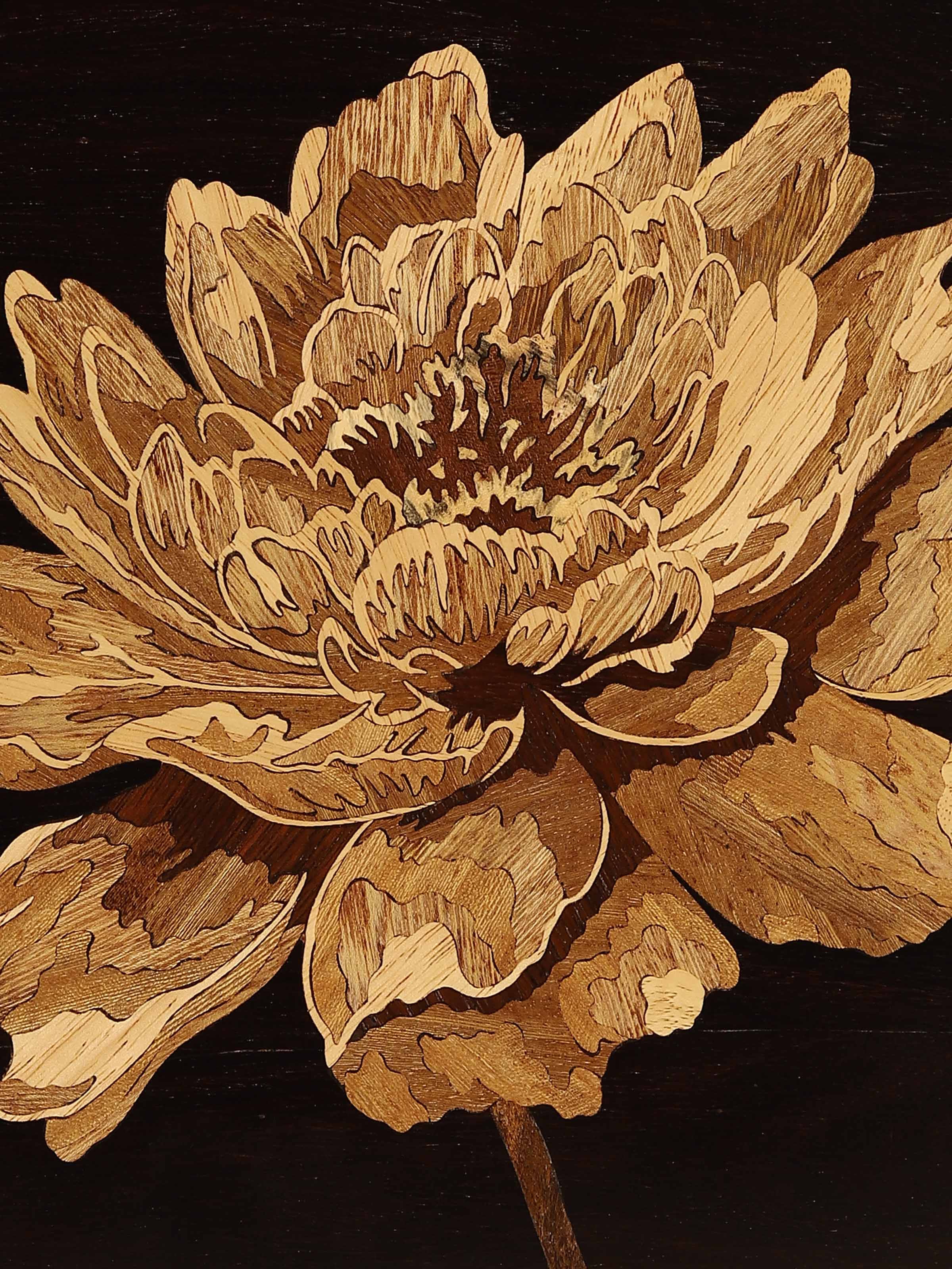 Flower Mysore Rosewood Inlay