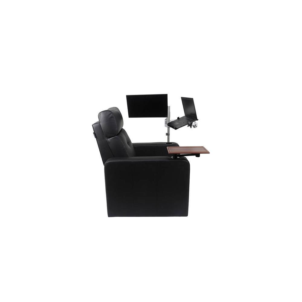Zuum Solid Wood One Seater Motorized Recliner in Black Colour