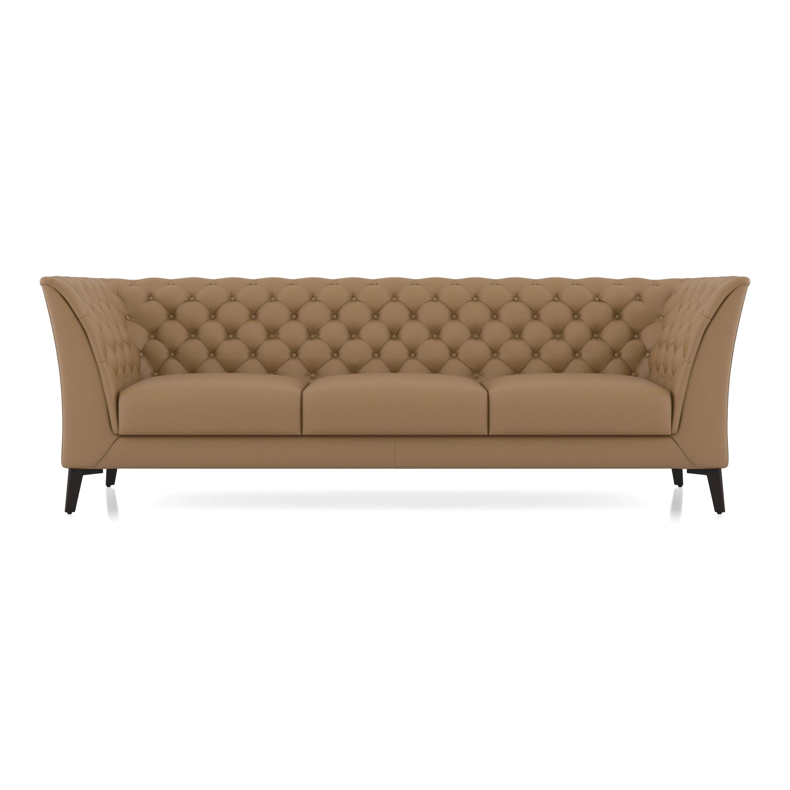 Weston 3 Seater Premium Italian Leather Sofa In Ecru