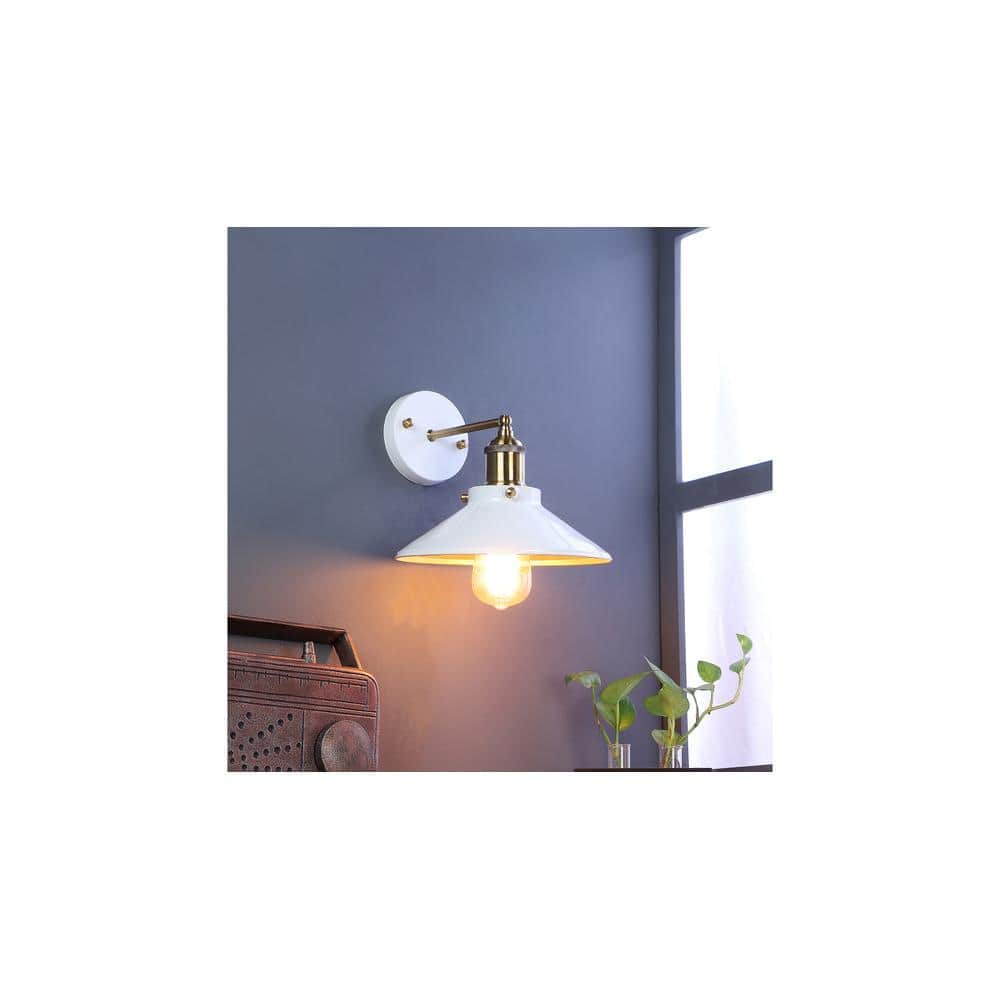 Nora White Metal Wall Light