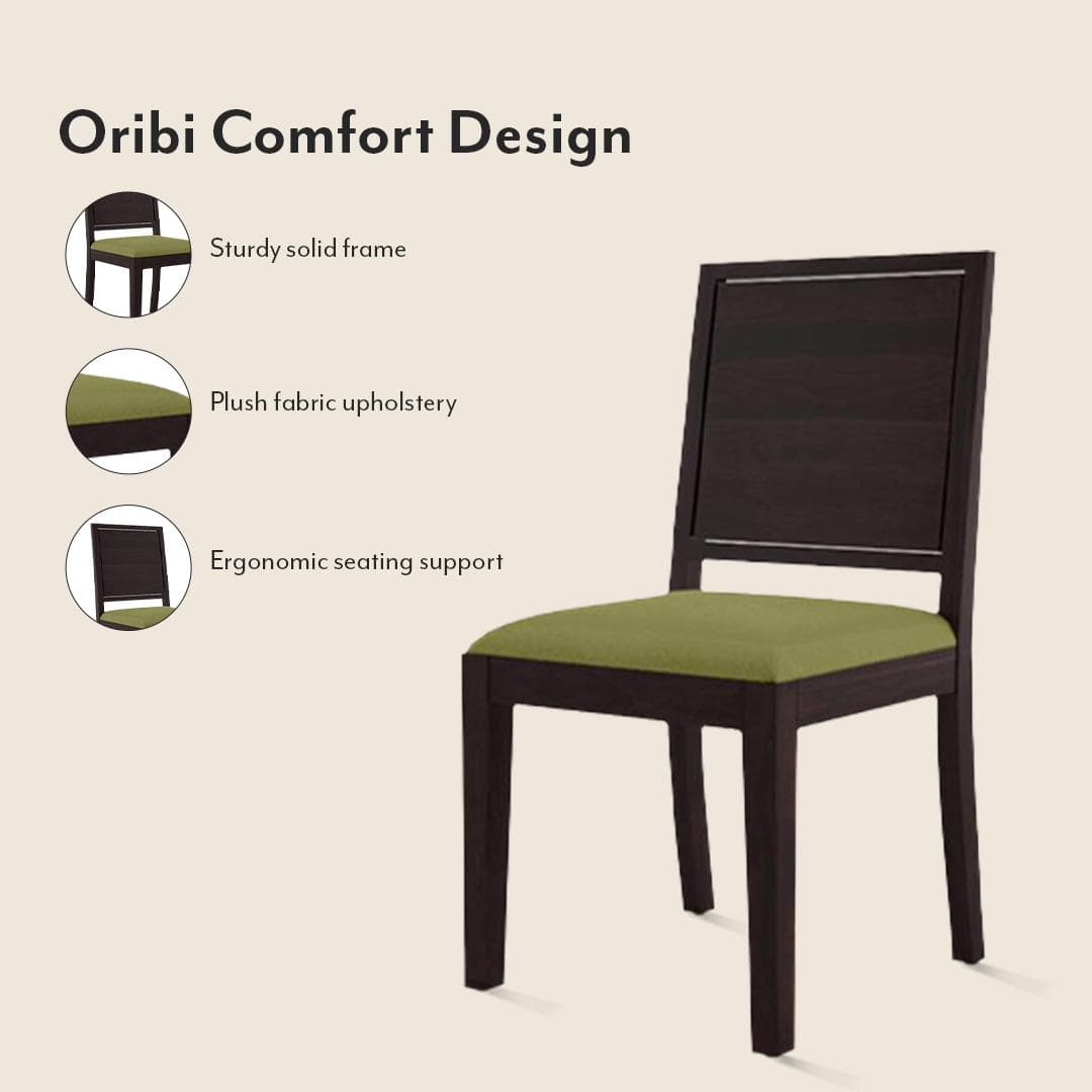 Danton Oribi Solid Wood 6 Seater Dining Table With Set Of 6 Chairs