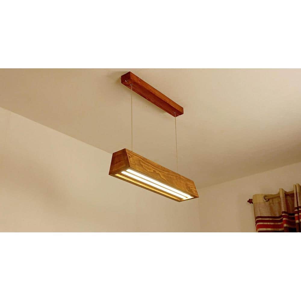 Sirius 24 Brown Wooden LED Hanging Lamp