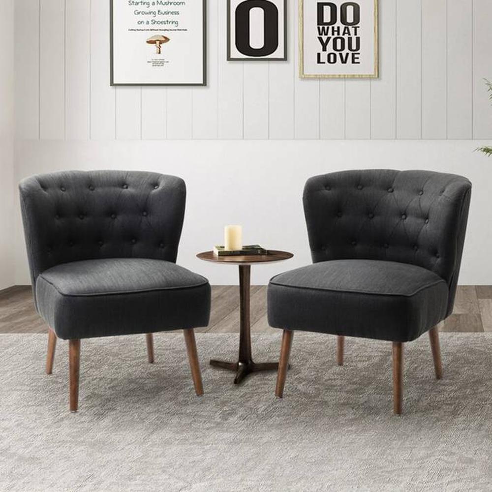 Azal Accent Chair in Black Colour Set 2
