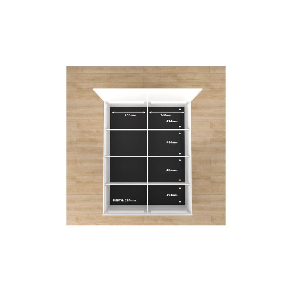 Samskara Engineered Wood Queen Size Bed In White Finish