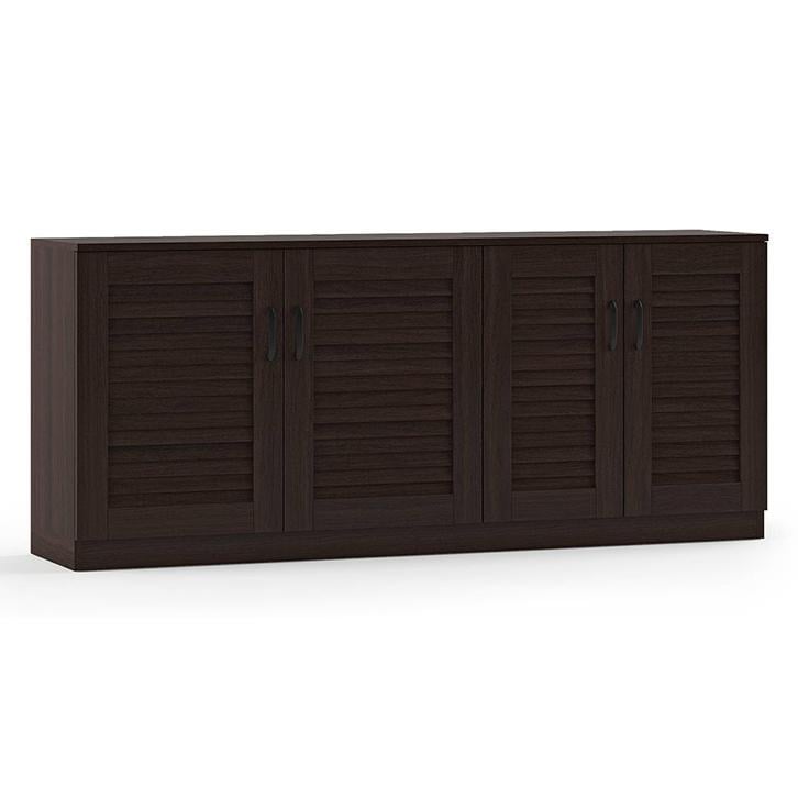 Bennis 21 Pair Shoe Rack in Dark Walnut Finish