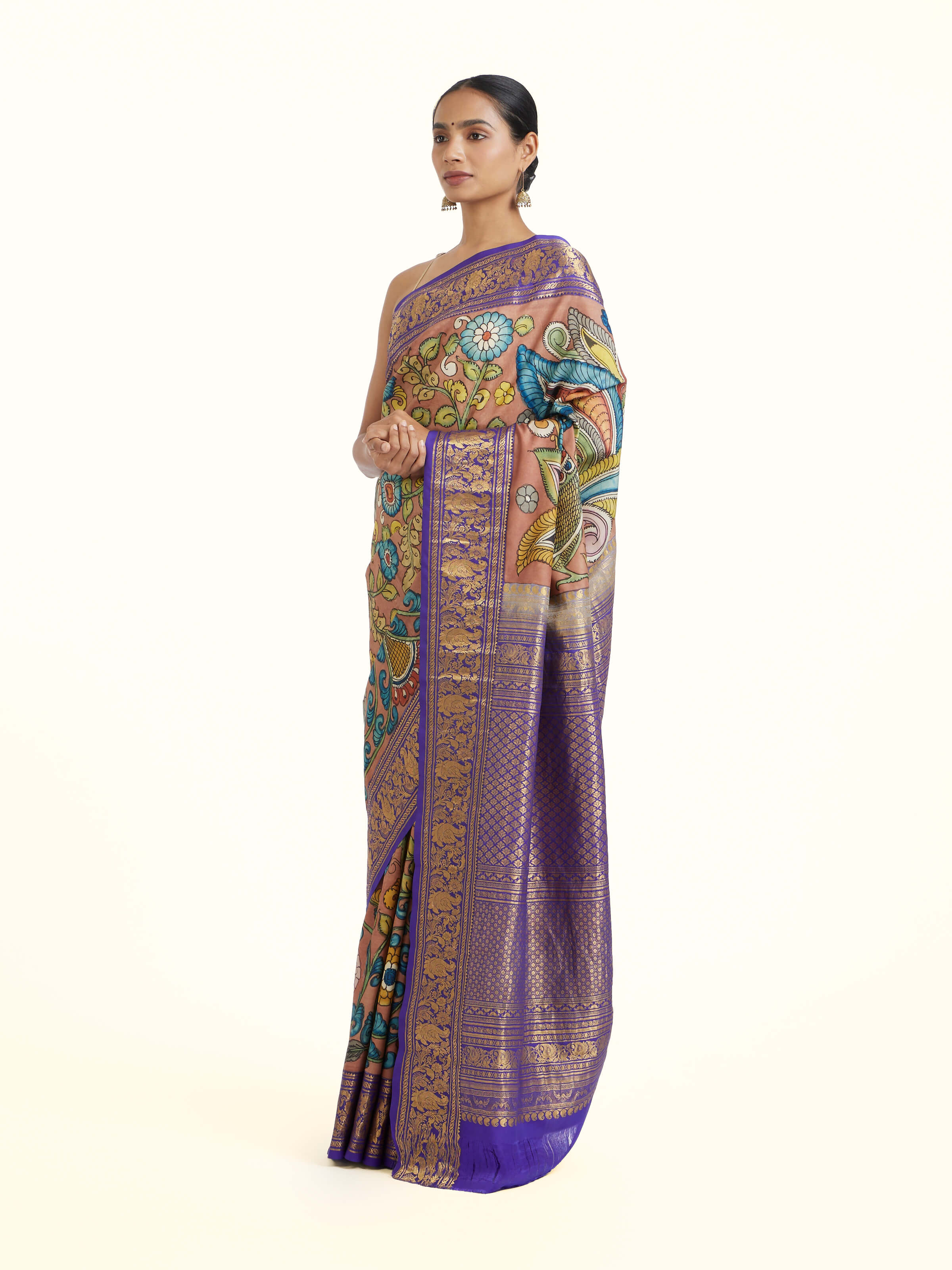 Kalamkari Kanchi Silk Saree