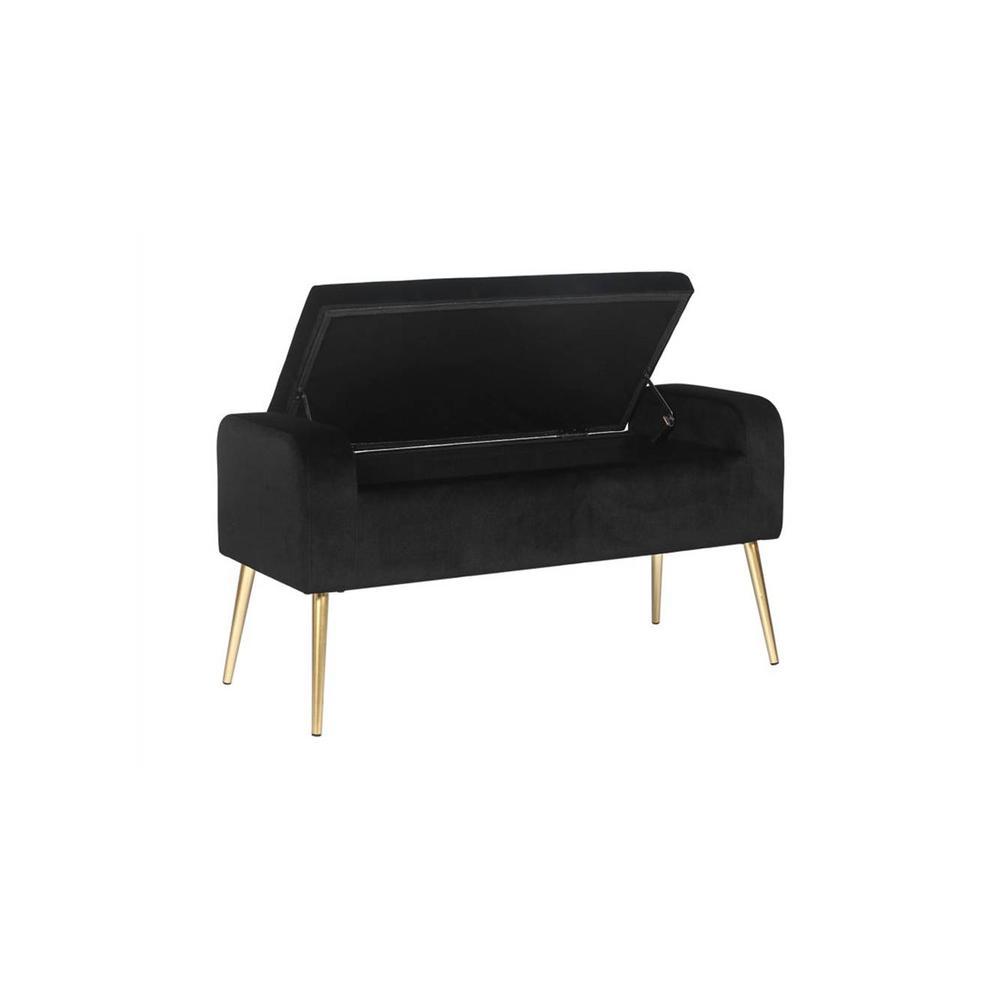 GIgel 2 Ottoman with Storage Color in Black