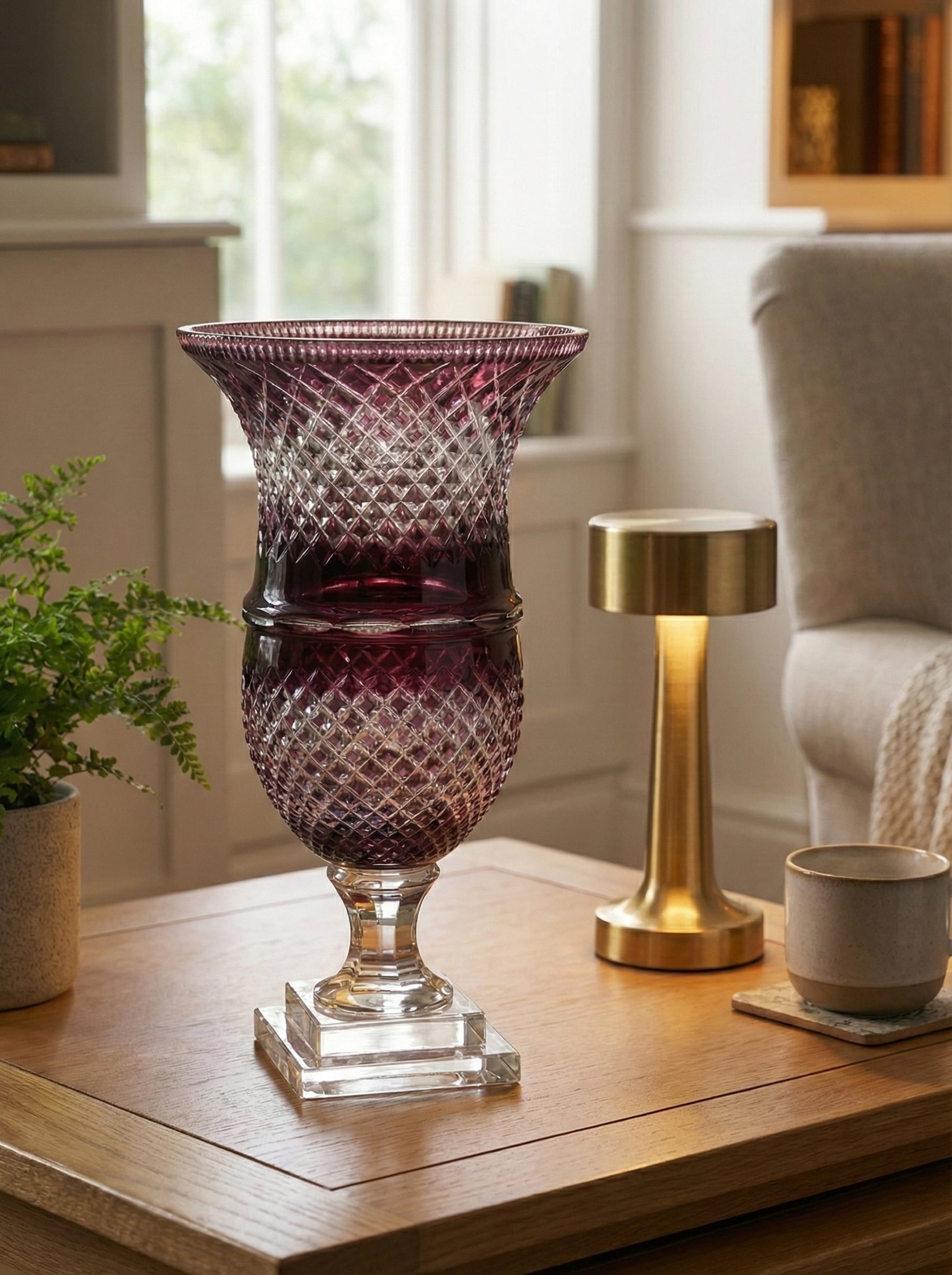 Small Glass Crystal Table Vase