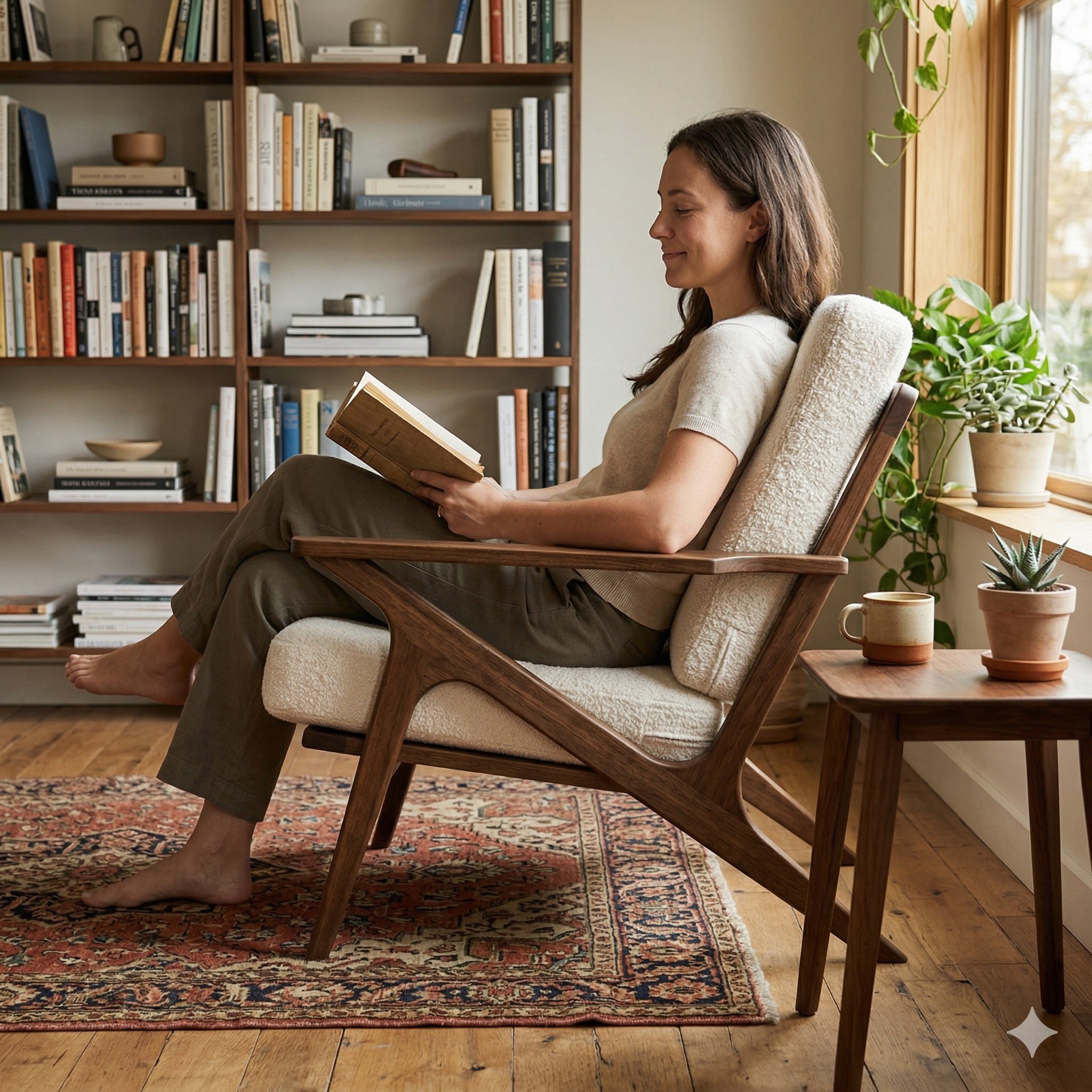 Scandinavian Aston One Seater Sofa Cocoa Finish - Nestnordic