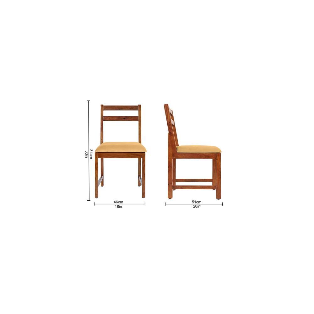audace solid wood  dining chair in  Provincial Teak