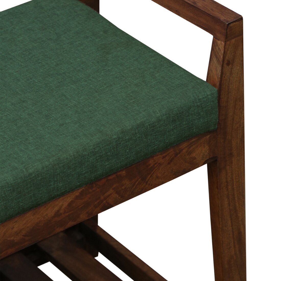 Sandvik Solid Wood Shoe Rack with Seating in Walnut Brown finish