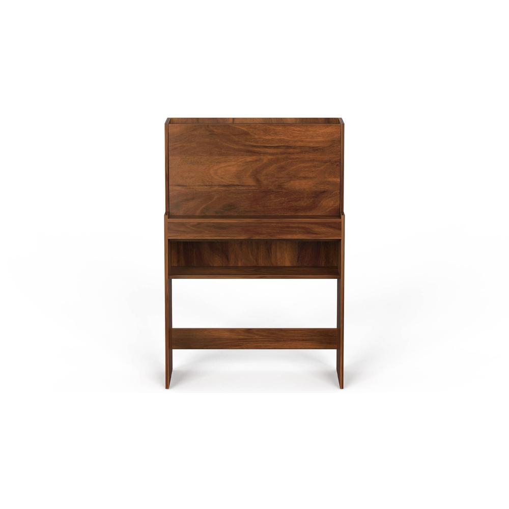 Karmiya Engineered Wood Study and Computer Laptop Table for Home or Office, WFH Desk, with Multiple Storage Shelves for Books and Décor Display for Adults Kids Students (Brown Maple)