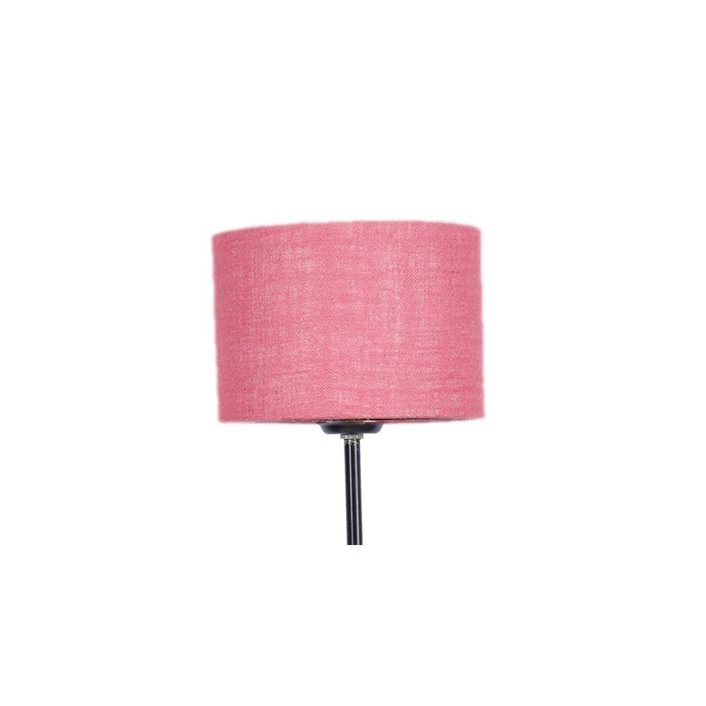 Minnie Pink Jute shade with Iron floor lamp