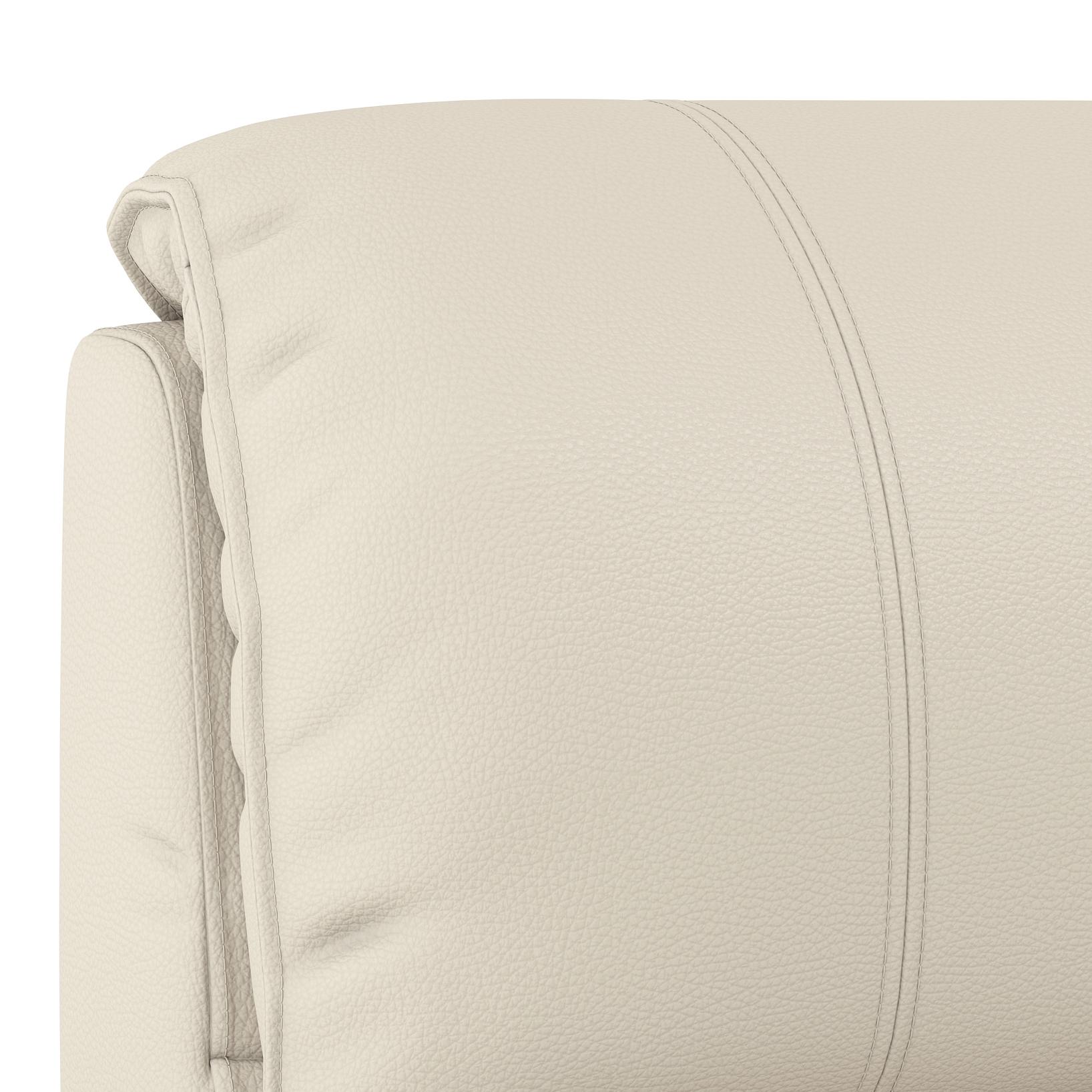 Leeroy Two Seater Leather Recliner Sofa in in Oyster White Colour