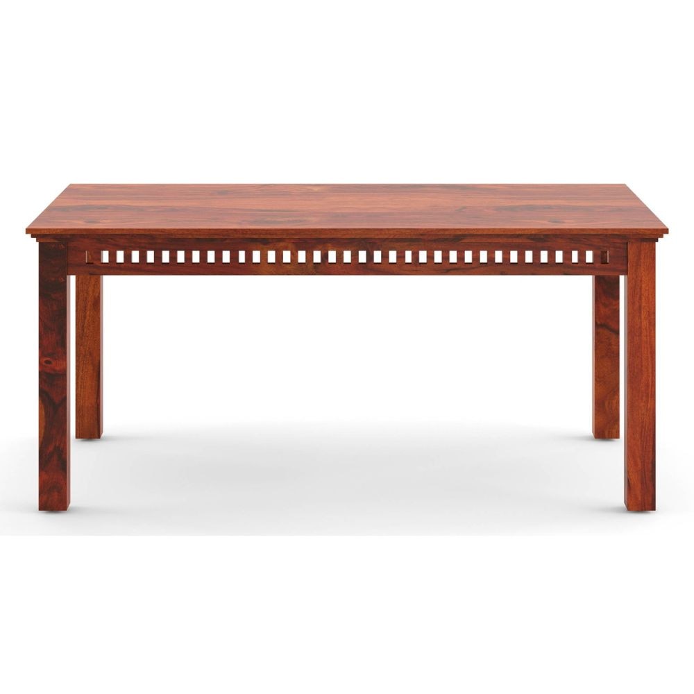 Fidora 6 Seater Dining Table In Honey Finish