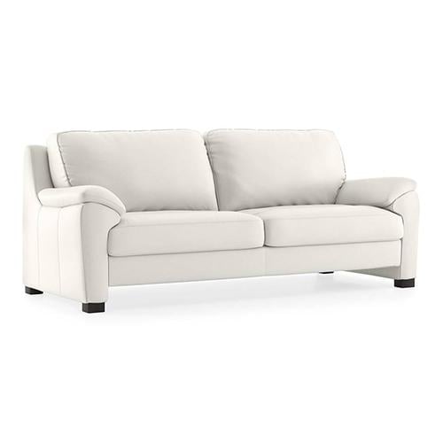 Farina 3 Seater Half Leather Sofa in White Colour