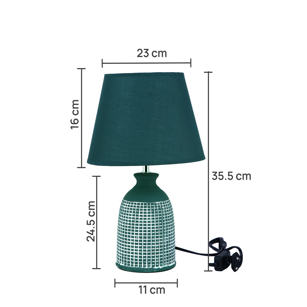 Ceramic Table Lamp Green Timeless Elegant Design