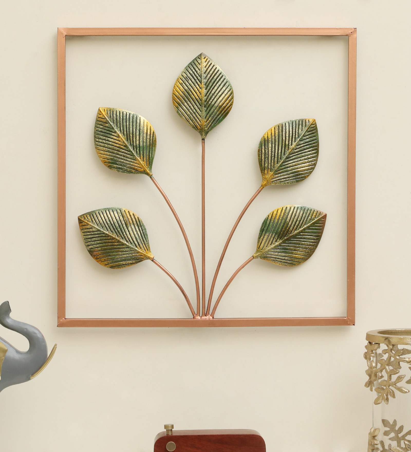 Crete Abstract Metal Wall Decor in Multicolor Set of 1 - Vedas Exports