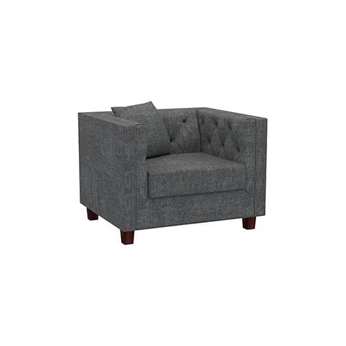 Windsor Premium 1 Seater Fabric Sofa in Smoke Grey Colour
