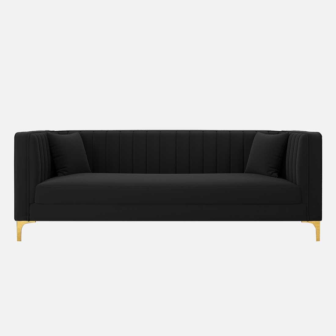 Tuxedo Fabric Sofa (Black)