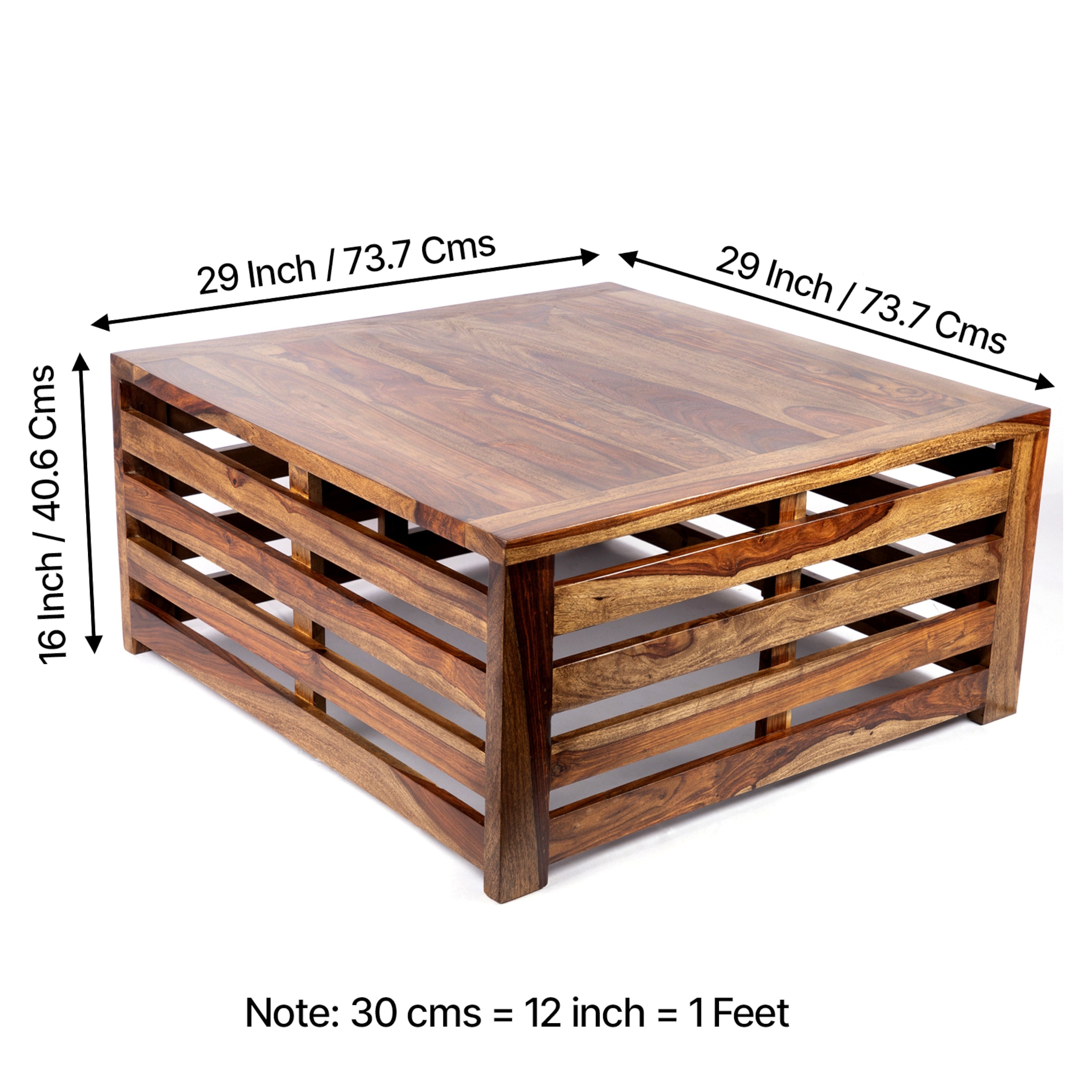 Montreal Sheesham Wood Coffee Table In Teak Finish