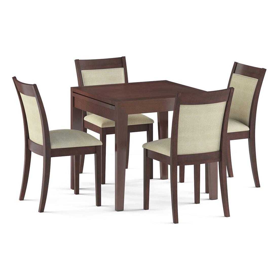 Murphy 6 Seater Dining Table In Dark Walnut Finish