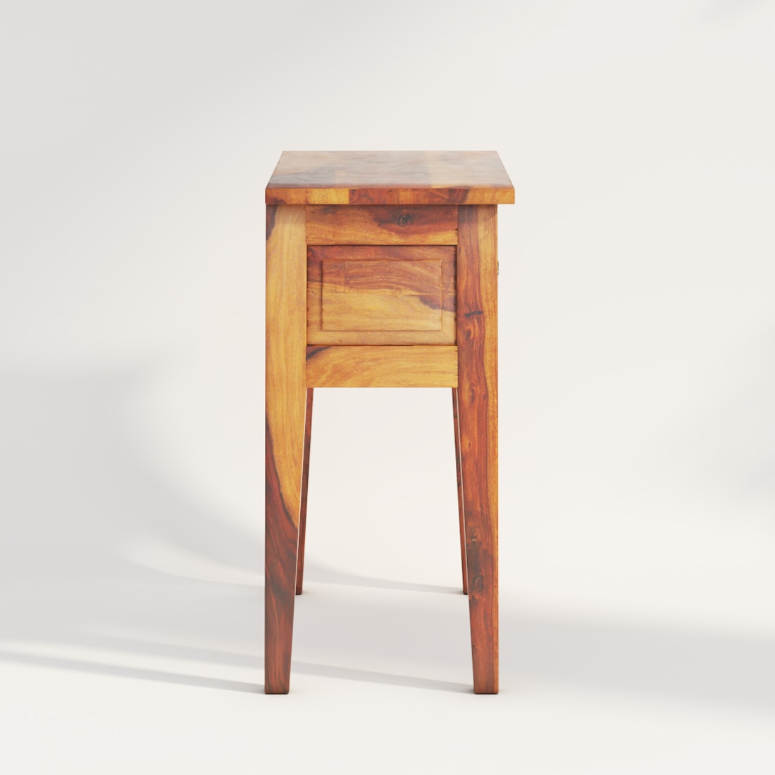Mko Solid Wood Console Table in Honey Finish