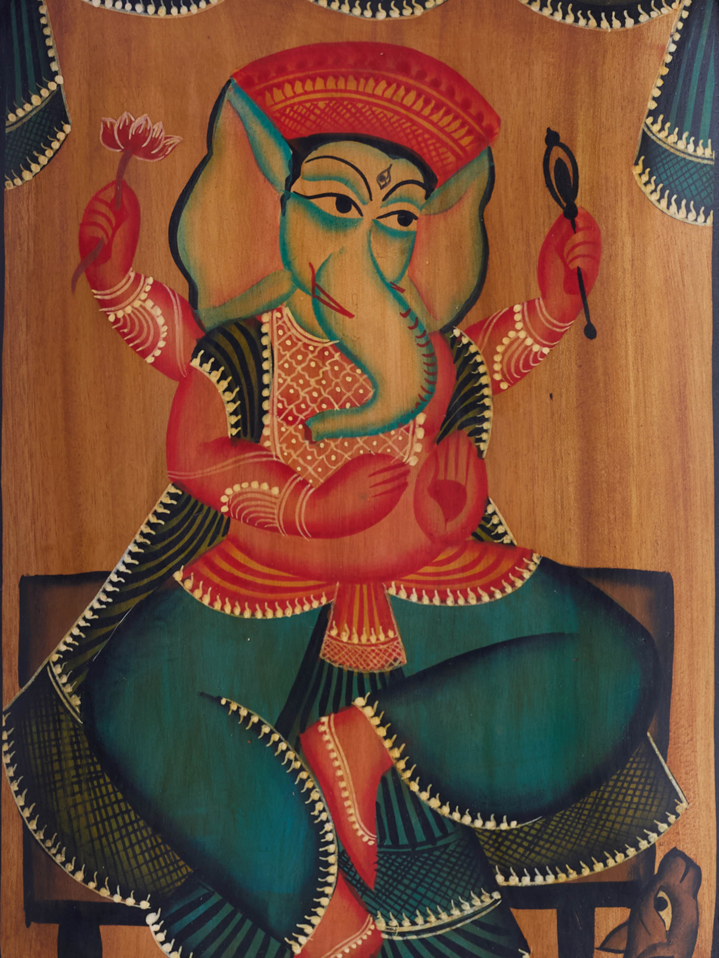 Kalighat Handpainted Ganesha Display Plate