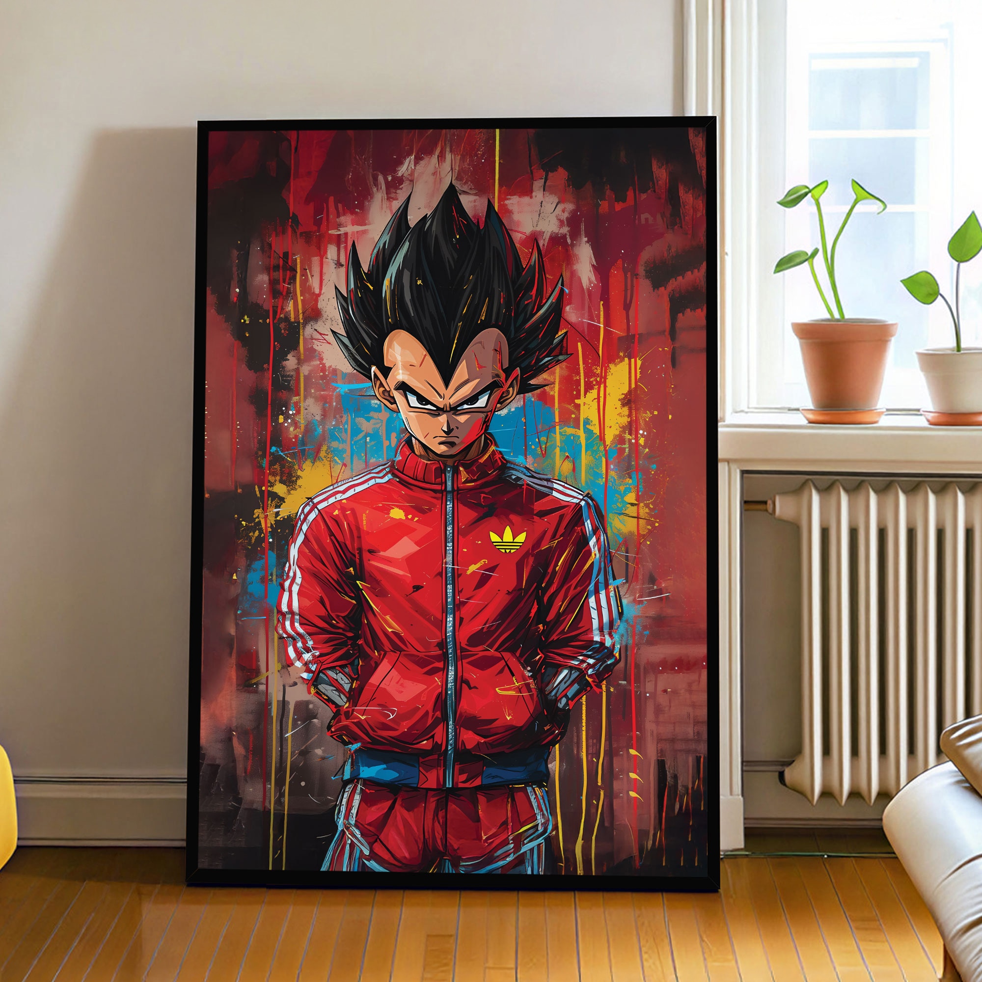 The Castle Decor Anime Power Fighter Wall Art Framed Painting 20x30 Inch - The Castle Decor