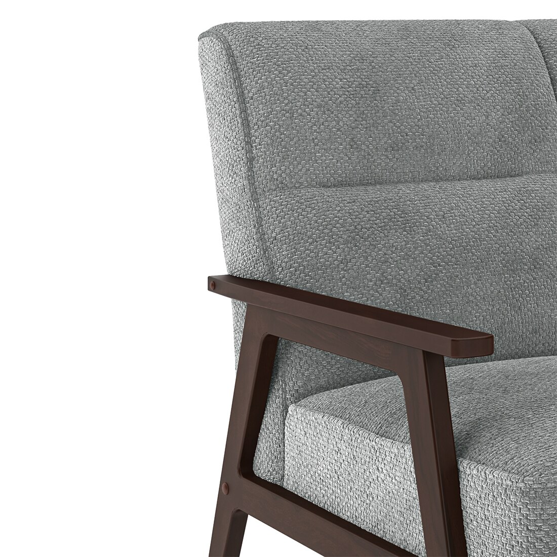 Logan 3 Seater Wooden Sofa in Grey Colour