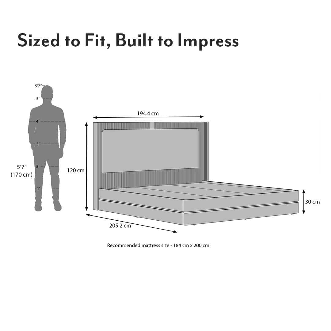 Naomi King Bed In High Gloss Beige Finish