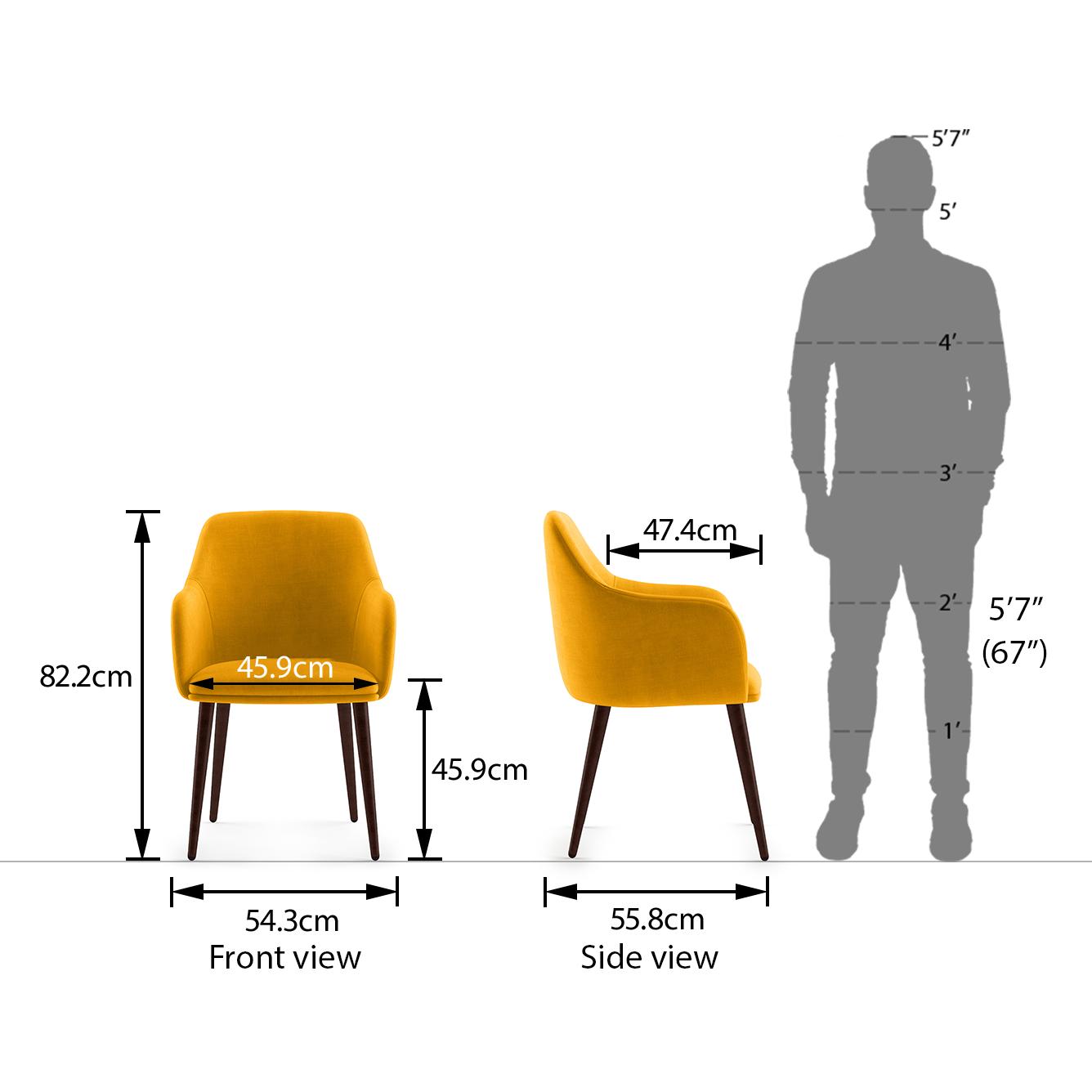 Owen Lounge Chair in  Matte Mustard Yellow Colour