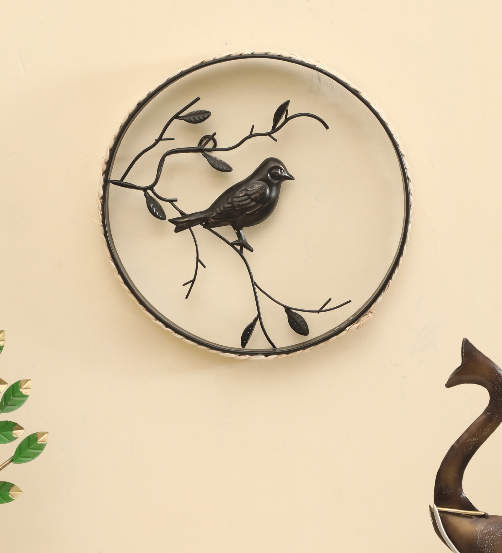 Rattan Abstract Cane Wall Decor in Multicolor Set of 1 - Vedas Exports