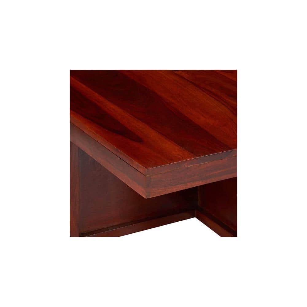 Blane Sheesham Wood Accent Coffee Table Set With 4 Stools In Honey Finish