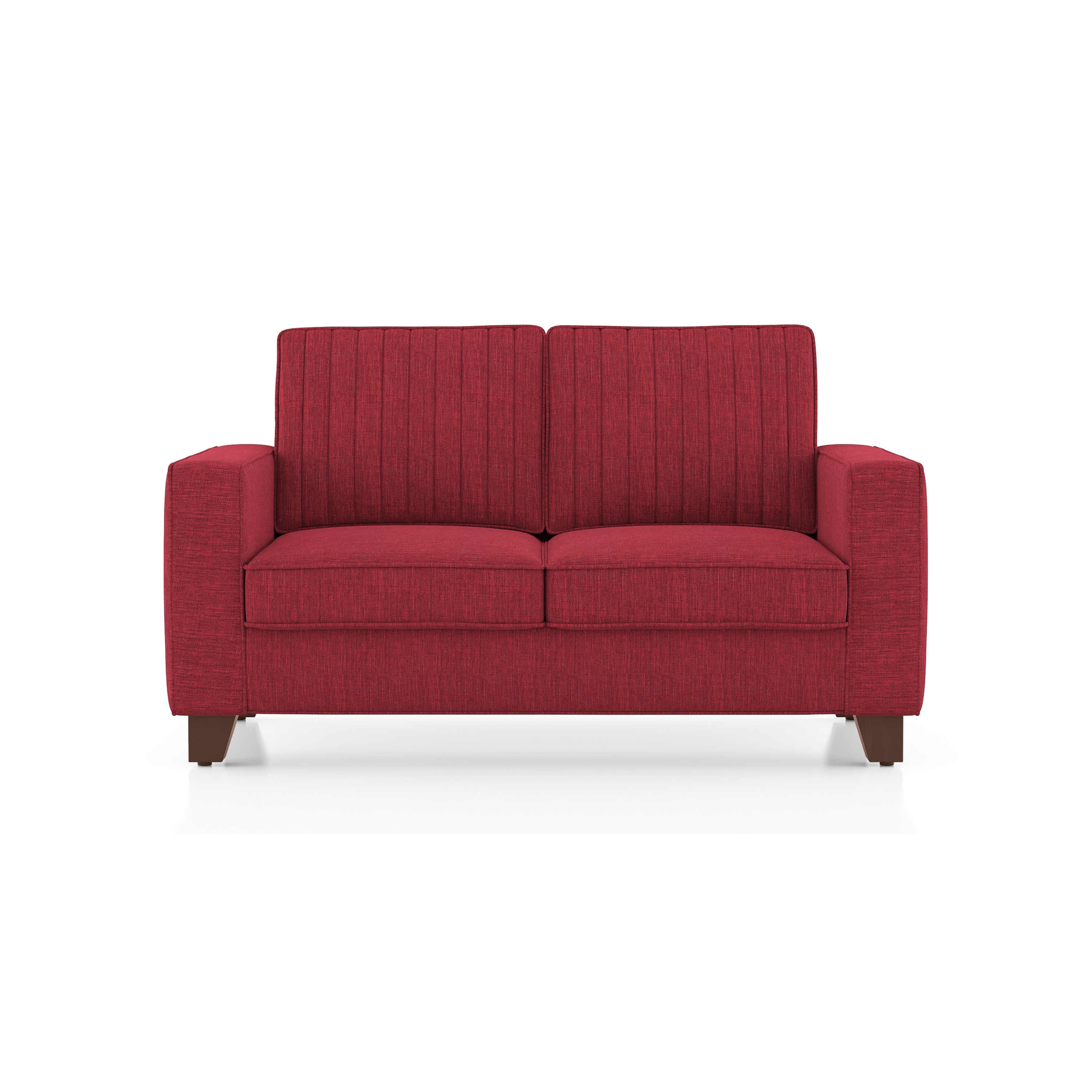 Apollo Neo 2 Seater Fabric Sofa in Salsa Red Colour (Back Height : Regular, Cushion Type : Soft)