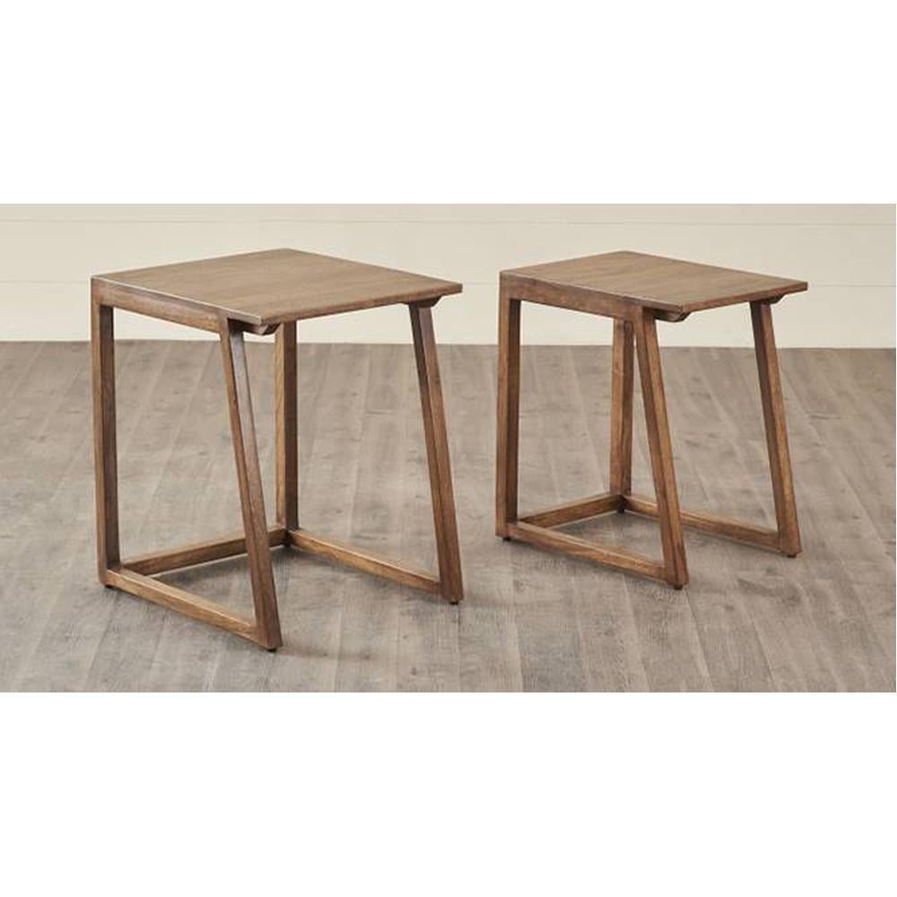 Dresden Solid Wood Side Table in  Natural Finish