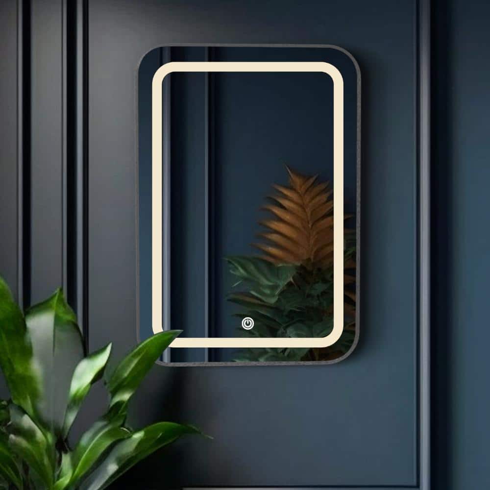 Aluminium LED Rectangular Decorative wall mirror by elegant arts and frames (Mirror size 500X700mm)