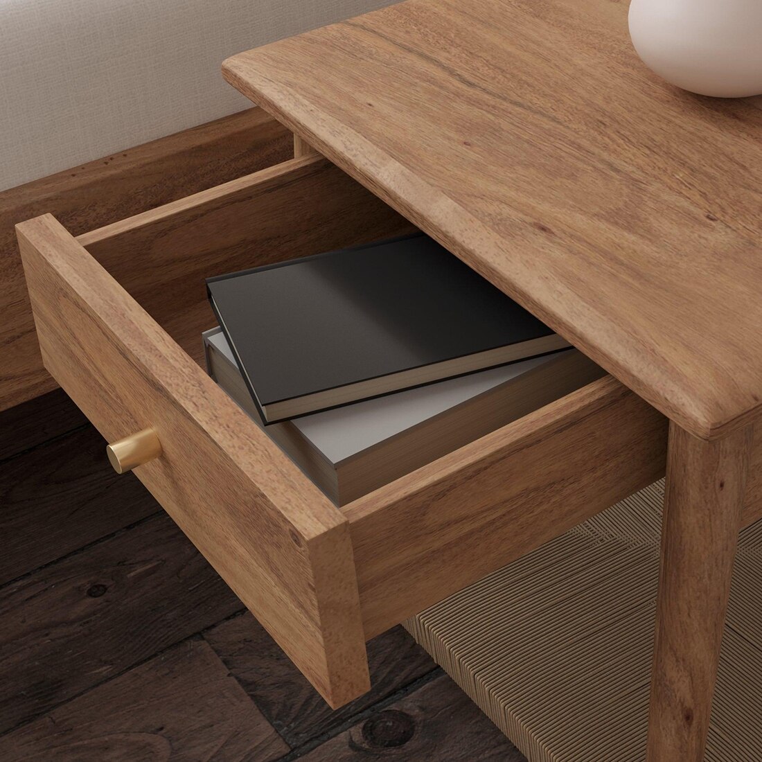 Meadow Bedside Table in Natural Finish